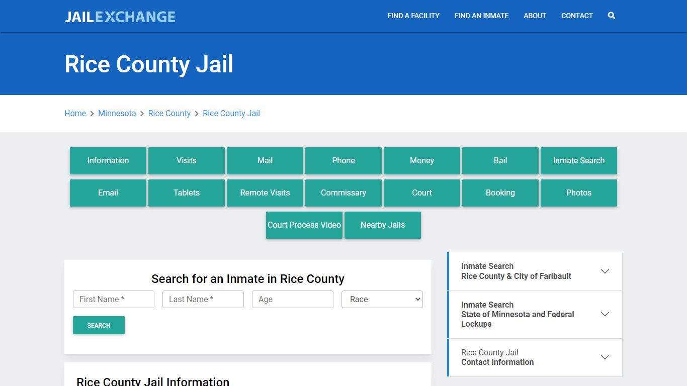 Rice County Jail Roster Lookup, MN, Inmate Search - Jail Exchange